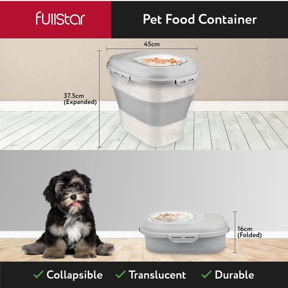 Rice Container 50 Lbs - Collapsible Large Food Container with Wheels - Rice Disp - Picture 5 of 10